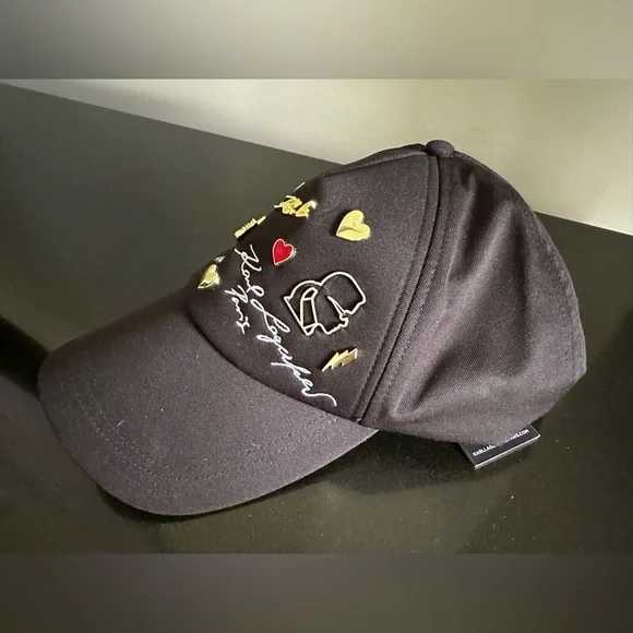 Karl Lagerfeld CATE PINS BASEBALL CAP NWT - Picture 6 of 7